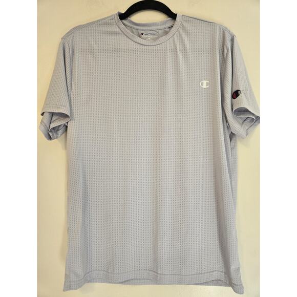 Champion Authentic Activewear Mens Light Gray Breathable Mesh Shirt M Sports - Picture 1 of 6